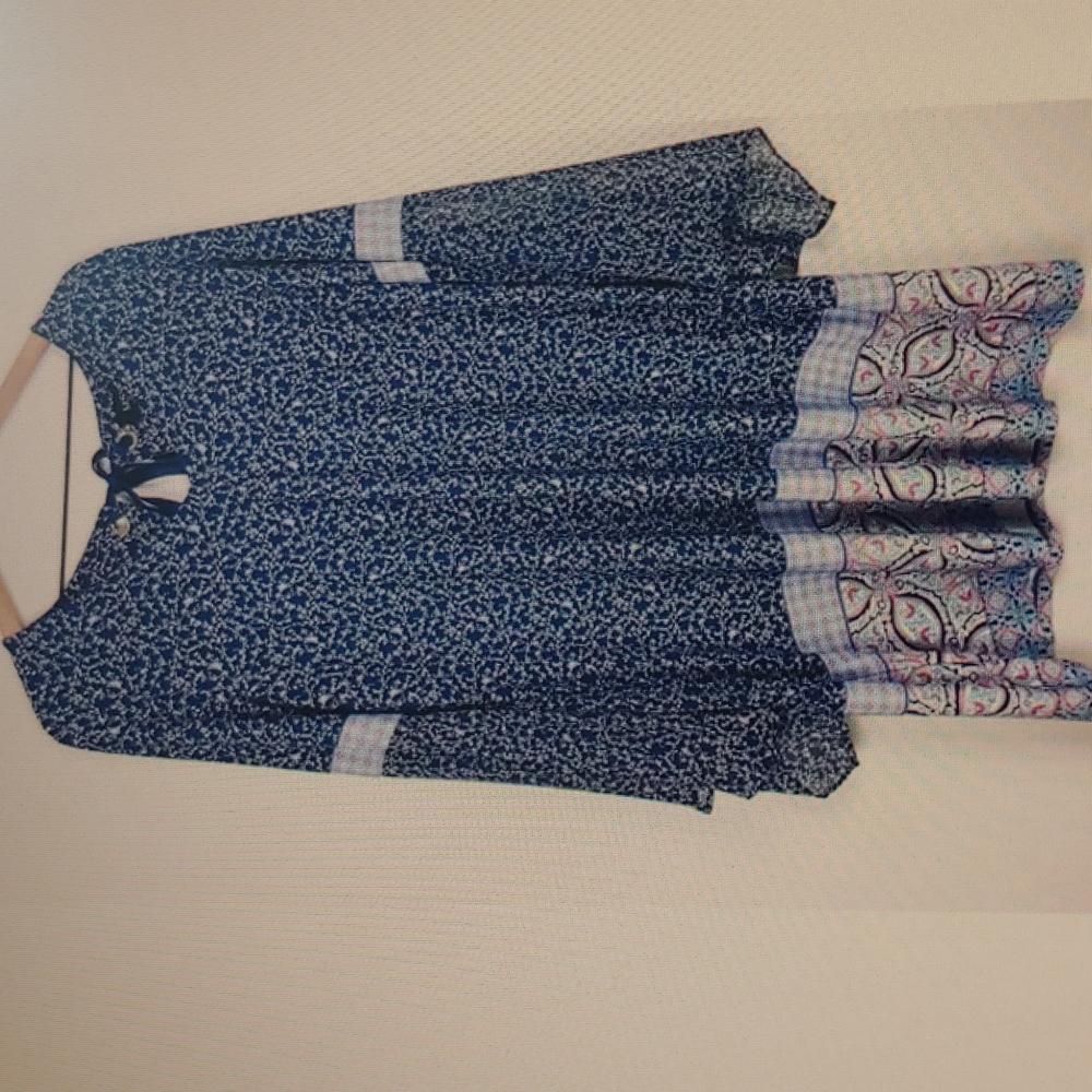 MSK Blue Tie Back Dress Size XL. (L7)